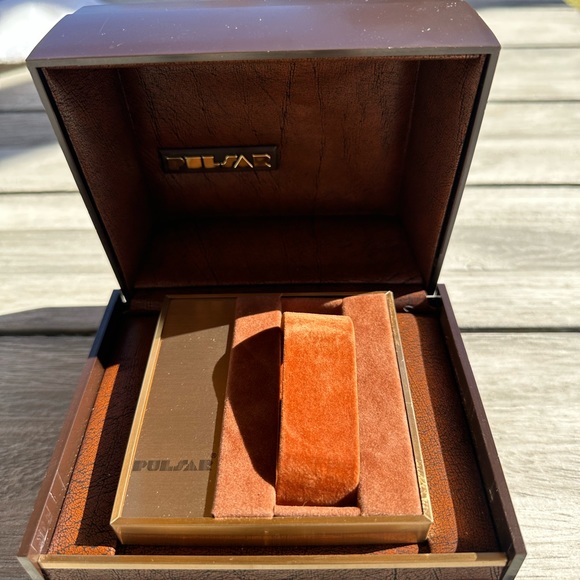 Men’s Pulsar 1970s James Bond style 14kt Gold Filled With Original Box - Picture 5 of 11